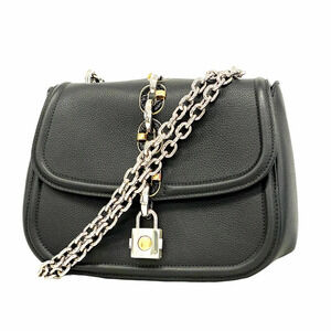 Louis Vuitton Chain It Leather Crossbody Bag black grained leather